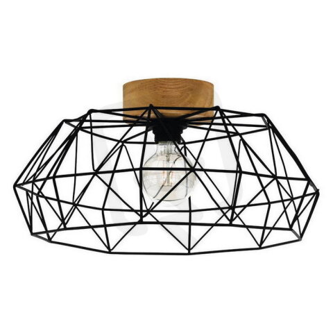 Stropní svítidlo PADSTOW E27 černá/dřevo 1X60W IP20 EGLO 44088