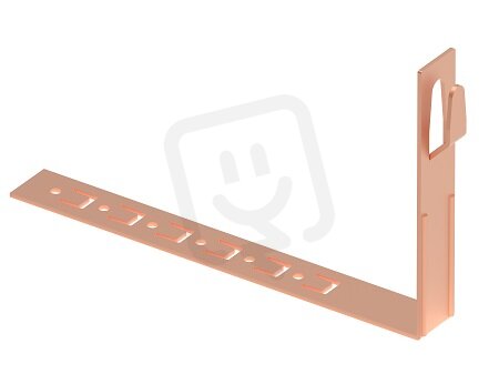 Držák vedení s příchytkou pod střešní krytinu L210 rovný drát 8mm Cu 415614