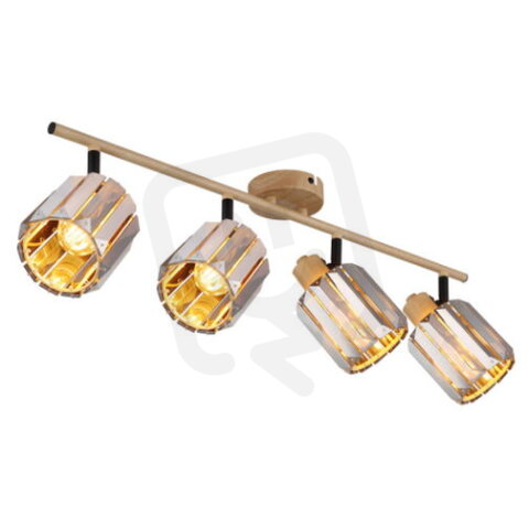 Nástěnné svítidlo RUN dřevo 4x40W E14 IP20 GLOBO 80040446