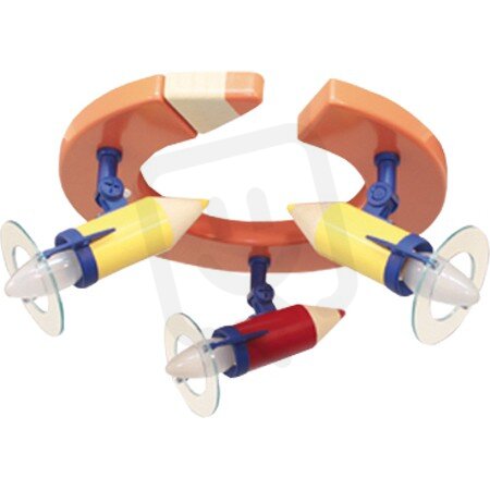 Stropní bodové svítidlo Tužka 3 kruh oranžová 3x25W IP20 E14 COMPOLUX 0720511/10