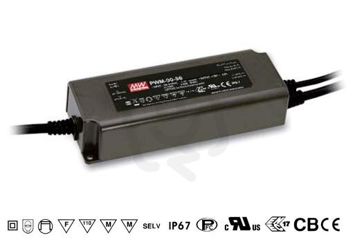 Stmívatelný zdroj pro LED 90W 12V 7,5A IP67 MEAN WELL PWM-90-12