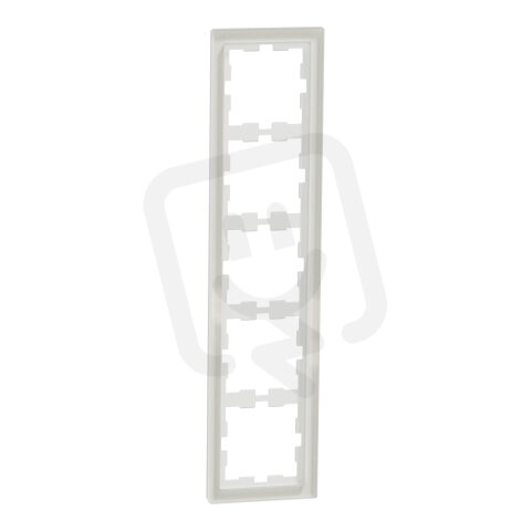 Rámeček Merten D-Life sklo pětinásobný, Crystal white, Sklo MEG4050-6520