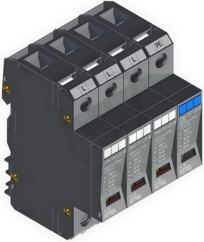 Přepěťová ochrana POm I 3+1 LCF 50kA 280V/12,5kA, modulární, monoblok, B+C+D