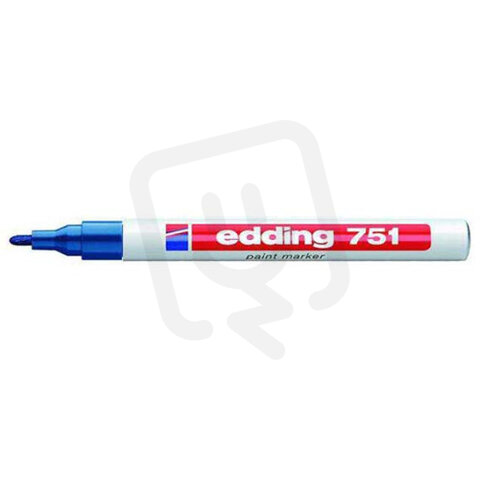 Permanentní pero, lakový popisovač s kulatým hrotem 1-2mm EDDING 751 modrá