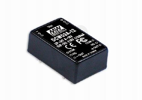 MEAN WELL DCW08B-12 Měnič DC/DC modulový 8W +-12V