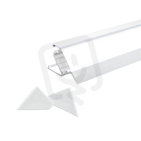 Rohový profil pro LED pásky ORO PROFIL UNI COR WHITE 2M C SET LED-POL ORO32040