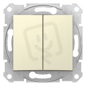 Sedna Přepínač dvojitý střídavý, řazení 6+6 (5b), Beige SCHNEIDER SDN0600147