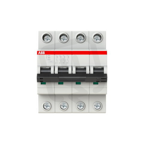 S204-C80 4 fázový jistič 80A char. C 6kA ABB 2CDS254001R0804