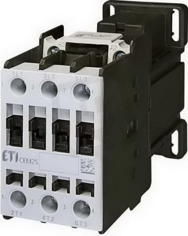 Motorový stykač CEM25.01-24V DC, 3p, 3xNO+1xNC,45A/25A ETI 004645210