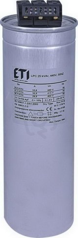 Kompenzační kondenzátor LPC 25 kVAr, 440V, 50HZ ETI 004656764