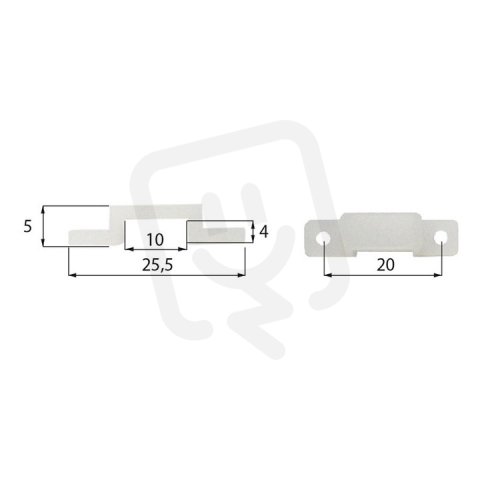 upev. sponka pro LED pásky IP68, 5 mm ši