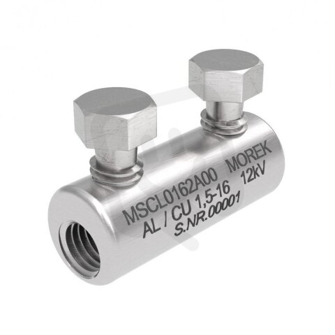 Kabelová spojka MSCL16 Al/Cu 1,5-16mm2, 2x Al šroub, 12 kV MOREK MSCL0162A00