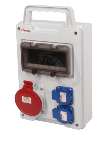 Zásuvková skříň EB 401000.1 /8M EasyBOX IP44 jištěná s chráničem 40/4/003