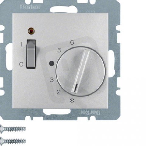 Termostat s rozp. kontaktem a centrálním dílem 24V AC/DC, S.1/B.x, stříbrná mat