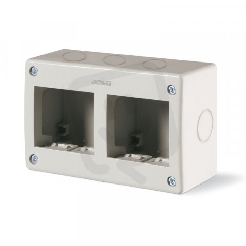 UNIBOX prázdný box montáž na omítku IP40 2+2 moduly SCAME 136.4124