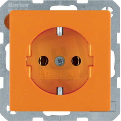 Zásuvka SCHUKO, Q.x, oranžová sametová BERKER 41436014
