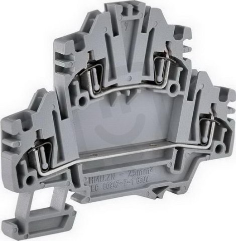 Dvoupatrová pružinová svorka ESP2-HMD.2N, 630V, 2,5mm2, šedá ETI 003903184
