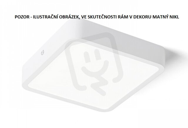 HUE SQ 17 stropní matný nikl 230V LED 18W 3000K RENDL R12813