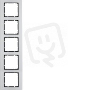 Rámeček, 5-násobný, B.3, Alu elox/antracit mat BERKER 10153004
