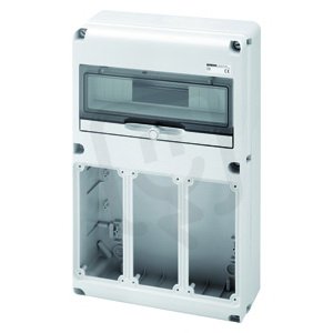 Q-DIN Rozvodnice prázdný,14M 3 zásuvek 510x320x120mm IP65 šedá GEWISS GW68010N