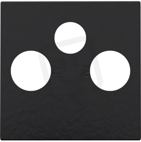 Středový kryt TV+R+SAT-BAKELITE PIANO BLACK NIKO 200-69551