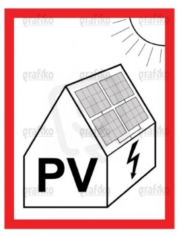 Grafiko 1.4182.SA Označení FVE na budově 74x52mm