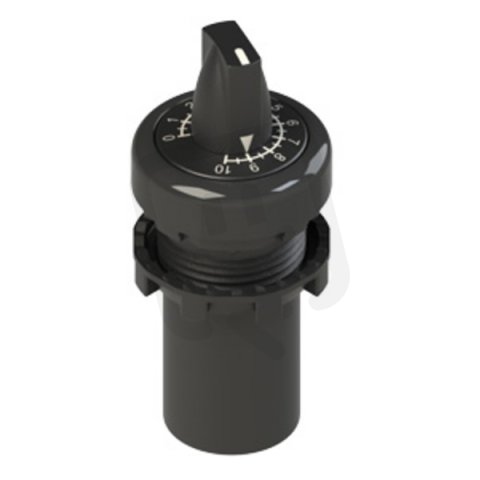 Potenciometr E6, 4,7 kOhm, černý plast. kroužek PIZZATO E61DM04K7-D111