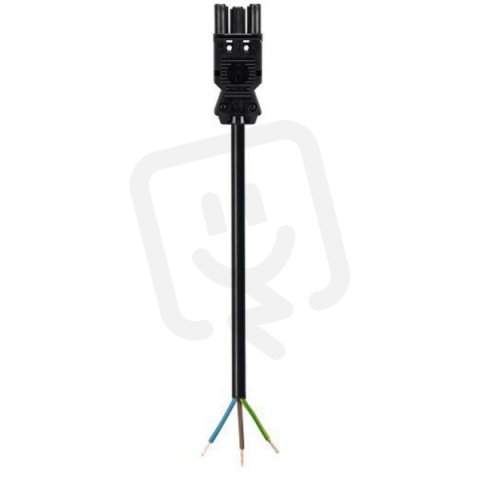 kabel s jedním konektorem gesis, 3-pól, 3*1,5mm2, zásuvka, délka 5m, černý