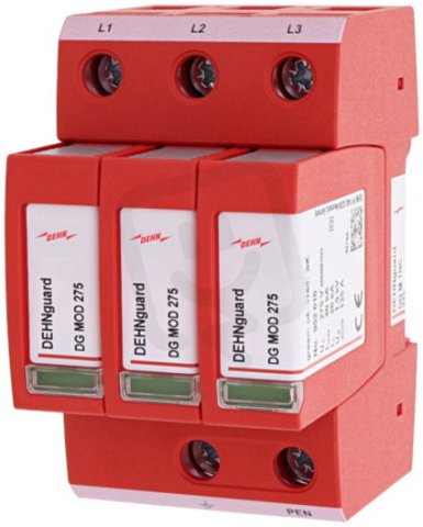 Svodič přepětí DEHNguard M 3-pólový pro TN-C systémy 952300