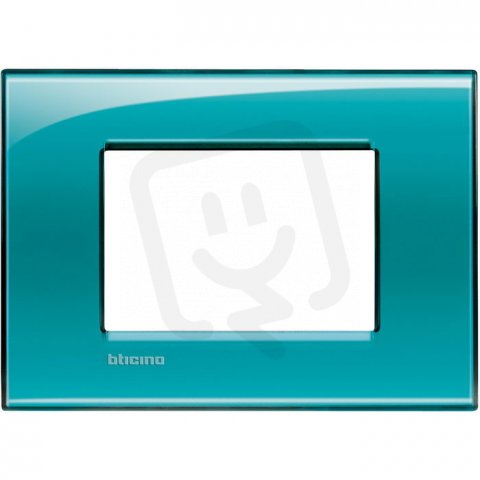 BTICINO LIVINGLIGHT RÁMEČEK HRANATÝ 3MODULOVÝ TYRKYS ZELENÝ LNA4803VD