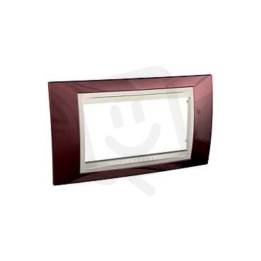 Schneider MGU6.104.551 Krycí rámeček Allegro čtyřmodulový, Teracota/marfil