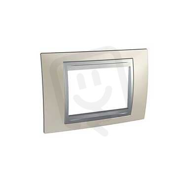 Unica Top Krycí rámeček trojmodulový, Nikl/Aluminium SCHNEIDER MGU66.103.039