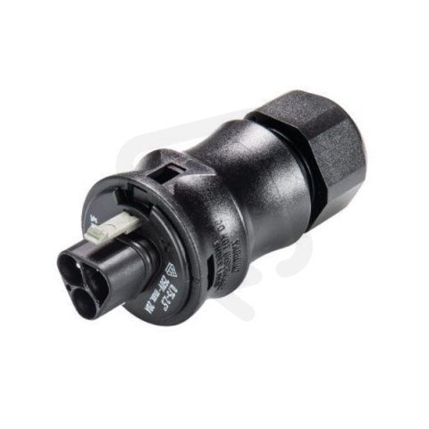vidlice na kabel gesis RST, 3-pól, průchodka 6-10mm, pružinové svorky, černá