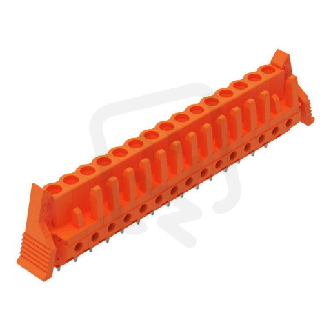 Pružinová svorkovnice THT rovná 5,08 mm oranžová 15pól. WAGO 232-175/039-000
