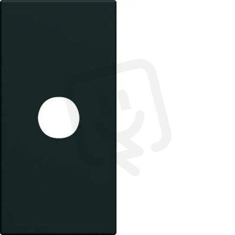 Záslepky s otvorem pro vodič gallery, 22,5x45 mm, černá BERKER WXF687N