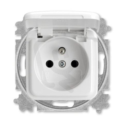 ABB REFLEX Zásuvka s víčkem s bezšr. svorkami alpská bílá 5519B-A02387 B
