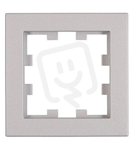Krycí rámeček 1násobný, stříbrný SCHRACK EV125301--