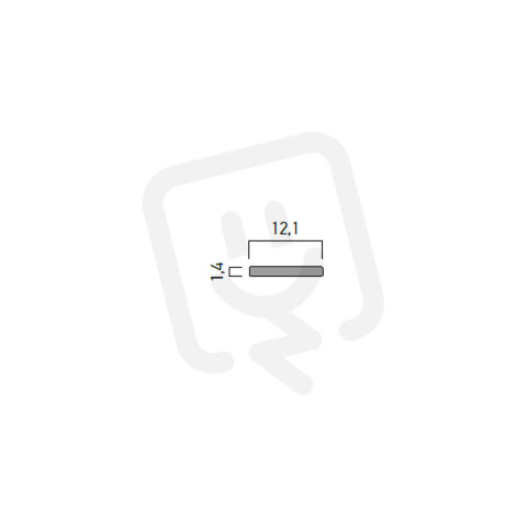 PRF052 FLAT AL. PROFILE for COOLING 2 m