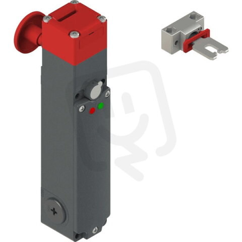 PIZZATO Bezpečnostní spínač (el. magn.) 1NC/1NO+2NC, STOP, 24V, 2xLED, klíč F28