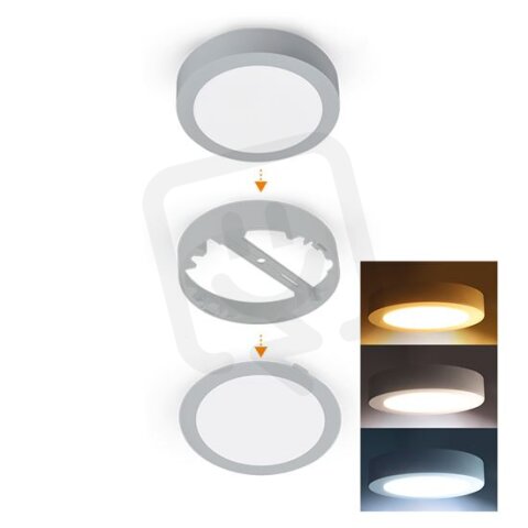 LED mini panel koupelnový 2v1, 3CCT, pod