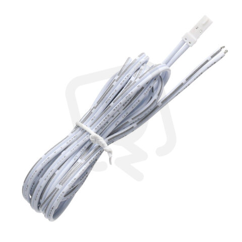 Připojovací konektor Mini (vidlice), kabel AWG18 délka 2m, bílá barva, max. 3A