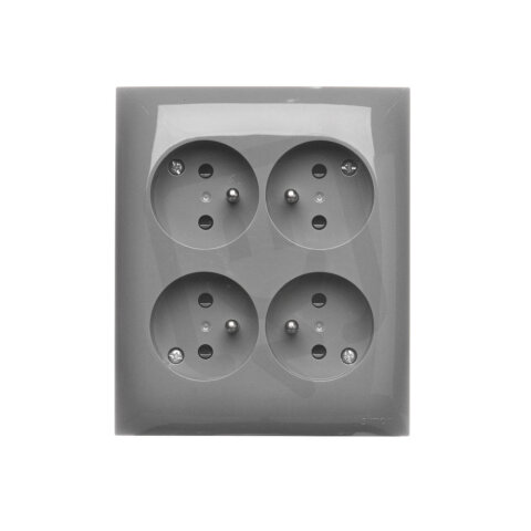 Zásuvka silová 4 násobná (přístroj s kry