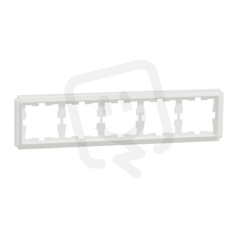 Rámeček Merten D-Antique, pětinásobný, lotus white, lesklý plast MEG4050-4735