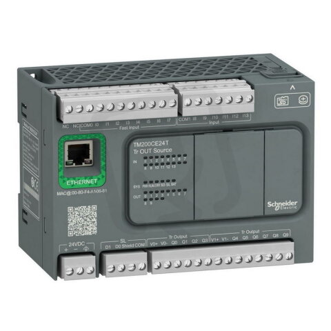 PLC Modicon M200, 24VDC, 14DI, 10DO-PNP, Ethernet SCHNEIDER TM200CE24T