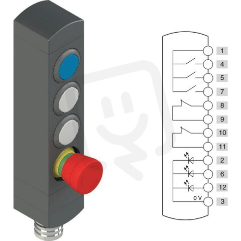 Ovládací jednotka BN 4 prvky (konfigurace A78) IP65 PIZZATO BNAC4ZA78