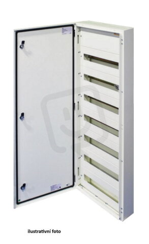 Kovová skříň T-BOX, nástěnná, 72 modulů - 3 řady, IP 65, 600x600x125 mm