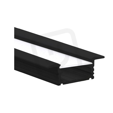 Zapuštěný profil pro LED pásky ORO PROFIL UNI IN BLACK 2M LED-POL ORO11079