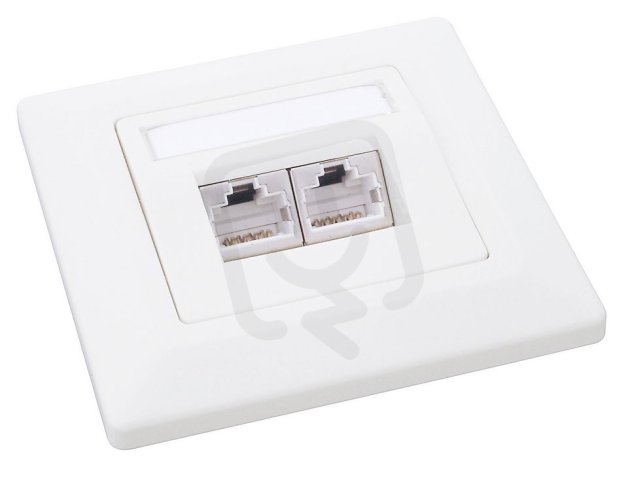 Zásuvka CAT6 STP 2 x RJ45 pod omítku bílá SOLARIX 23100094