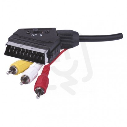 AV kabel SCART - 3x CINCH 1,5m EMOS SB2101