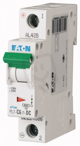 Jistič PL7-C6/1-DC-DC, char. C, 1-pólový, 10kA, 6A EATON 264886